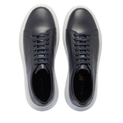 Lacivert Deri Erkek Sneaker - E25I1AY57222-A31 - 5