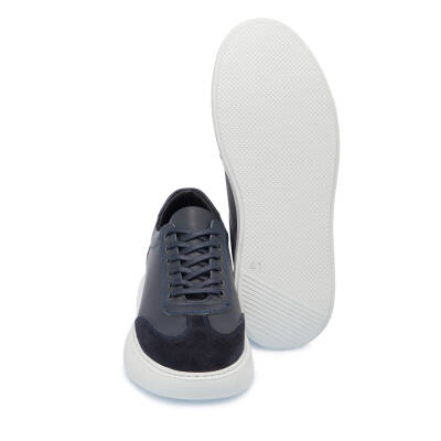 Lacivert Deri Erkek Sneaker - E25I1AY57223-A31 - 4