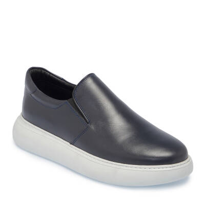 Lacivert Deri Erkek Sneaker - E25I1AY57224-A31 