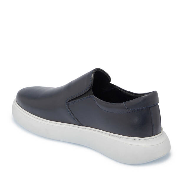 Lacivert Deri Erkek Sneaker - E25I1AY57224-A31 - 2
