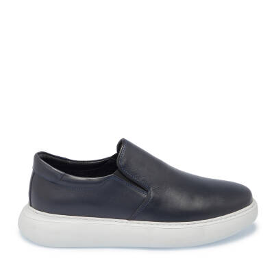 Lacivert Deri Erkek Sneaker - E25I1AY57224-A31 - 3