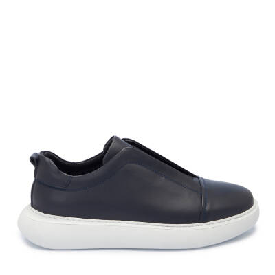 Lacivert Deri Erkek Sneaker - E25I1AY57225-A31 - 3
