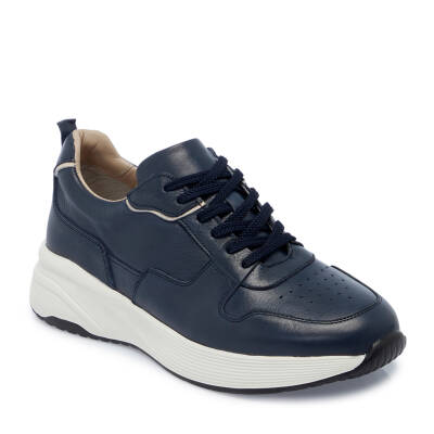 Lacivert Deri Erkek Sneaker - E25I1AY57226-A31 - 1