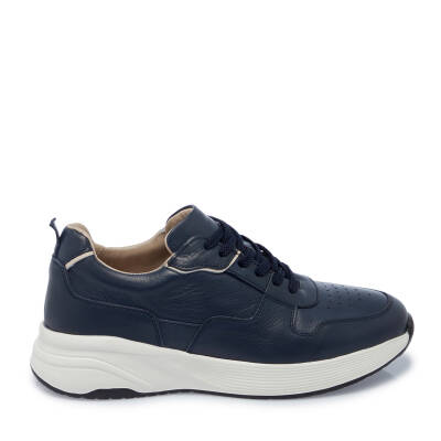 Lacivert Deri Erkek Sneaker - E25I1AY57226-A31 - 3