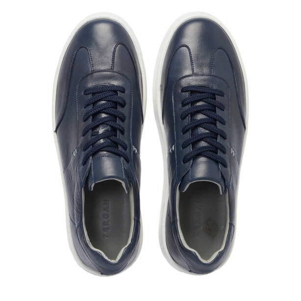 Lacivert Hakiki Deri Erkek Sneaker - E25I1AY57228-A31 - 5