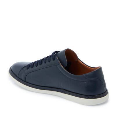 Lacivert Deri Erkek Sneaker - E25I1AY57267-A31 - 2