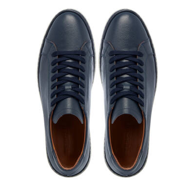 Lacivert Deri Erkek Sneaker - E25I1AY57267-A31 - 5
