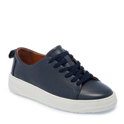 Lacivert Deri Erkek Sneaker - E25I1AY57268-A31 - 1