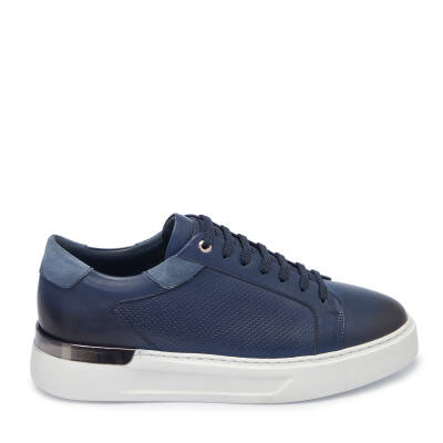 Lacivert Deri Erkek Sneaker - E25I1AY57272-A31 - 3