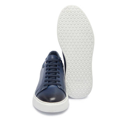 Lacivert Deri Erkek Sneaker - E25I1AY57272-A31 - 4
