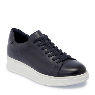 Lacivert Deri Erkek Sneaker - E25I1AY57275-A31 - 1