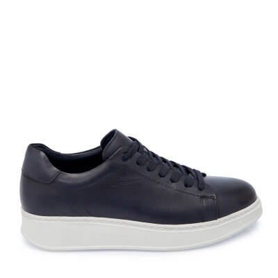 Lacivert Deri Erkek Sneaker - E25I1AY57275-A31 - 3