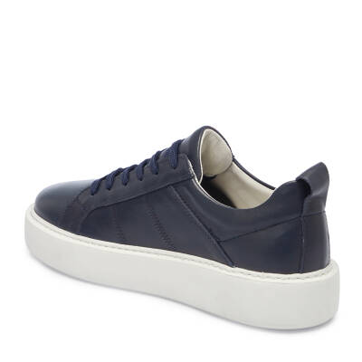 Lacivert Deri Erkek Sneaker - E25I1AY57299-A31 - 2