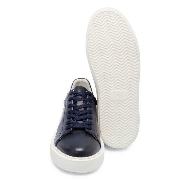 Lacivert Deri Erkek Sneaker - E25I1AY57300-A31 - 4