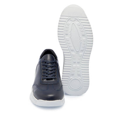 Lacivert Deri Erkek Sneaker - E25I1AY57304-A31 - 4