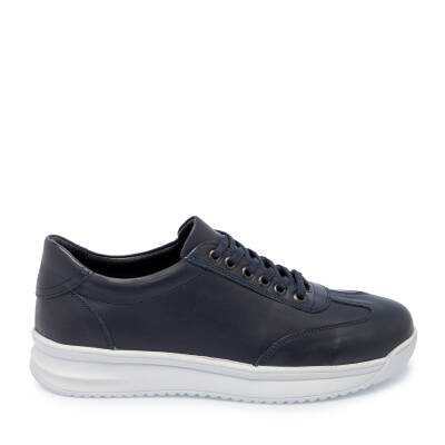 Lacivert Deri Erkek Sneaker - E25I1AY57304-A31 - 3