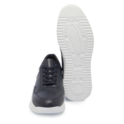 Lacivert Deri Erkek Sneaker - E25I1AY57305-A31 - 4