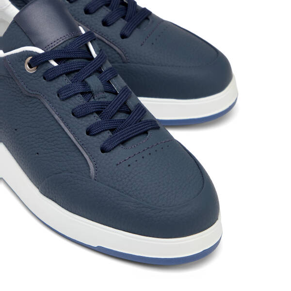 Lacivert Hakiki Deri Erkek Sneaker - E25I1AY57316-A31 - 3