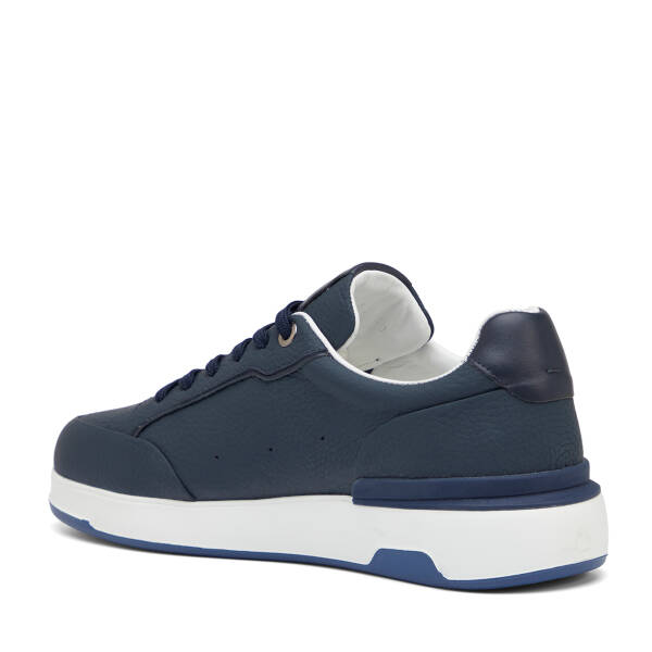 Lacivert Hakiki Deri Erkek Sneaker - E25I1AY57316-A31 - 4