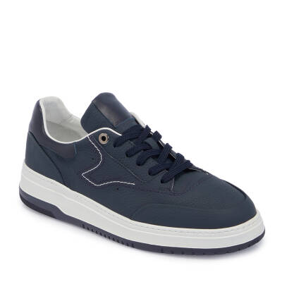 Lacivert Deri Erkek Sneaker - E25I1AY57317-A31 - 1