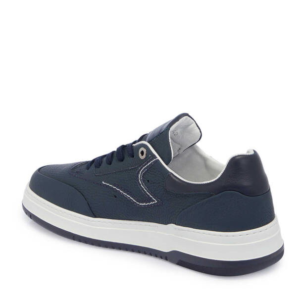 Lacivert Hakiki Deri Erkek Sneaker - E25I1AY57317-A31 - 3