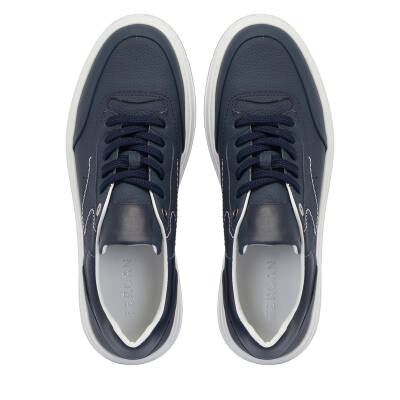 Lacivert Deri Erkek Sneaker - E25I1AY57317-A31 - 5
