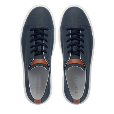 Lacivert Deri Erkek Sneaker - E25I1AY57319-A31 - 5