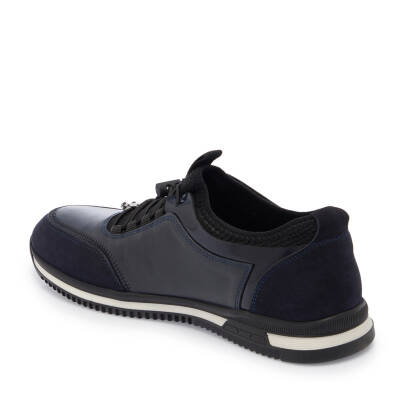 Lacivert Deri Erkek Sneaker - E25I1AY57326-A31 - 2