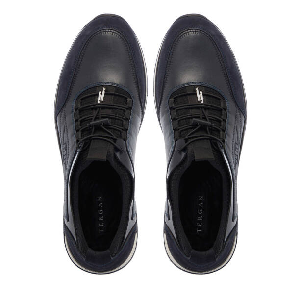 Lacivert Hakiki Deri Erkek Sneaker - E25I1AY57326-A31 - 6