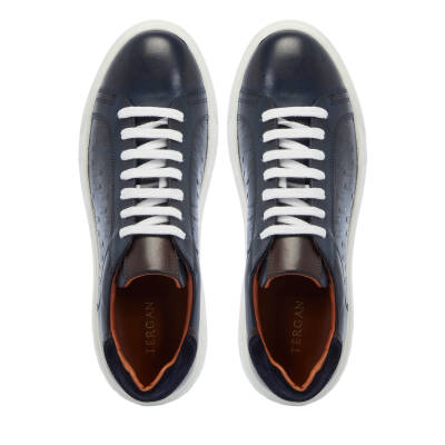 Lacivert Deri Erkek Sneaker - E25I1AY57336-C72 - 5