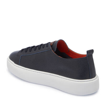Lacivert Deri Erkek Sneaker - E25I1AY57348-A38 - 2