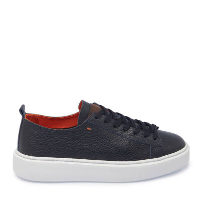 Lacivert Deri Erkek Sneaker - E25I1AY57348-A38 - 3