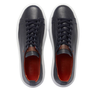 Lacivert Deri Erkek Sneaker - E25I1AY57348-A38 - 5