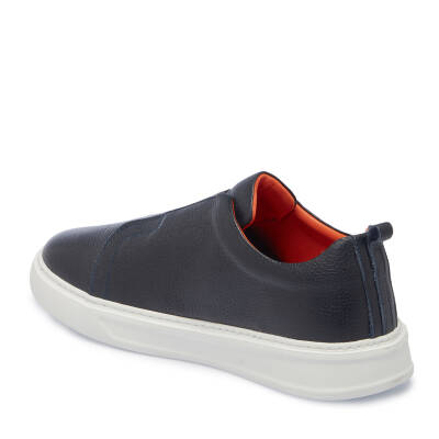  Lacivert Deri Erkek Sneaker - E25I1AY57349-A38 - 2