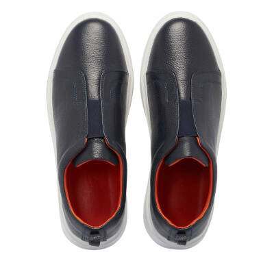  Lacivert Deri Erkek Sneaker - E25I1AY57349-A38 - 5