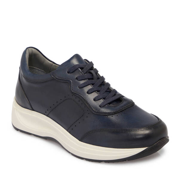 Lacivert Deri Erkek Sneaker - E25S1AY57380-A31 - 1