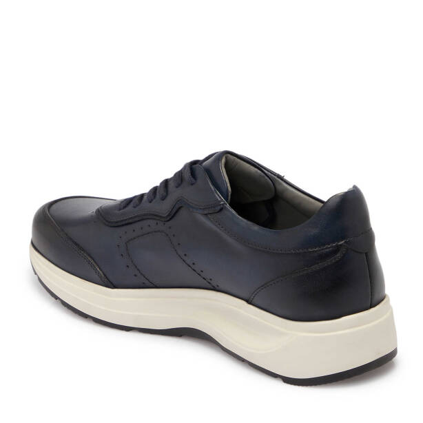 Lacivert Deri Erkek Sneaker - E25S1AY57380-A31 - 2