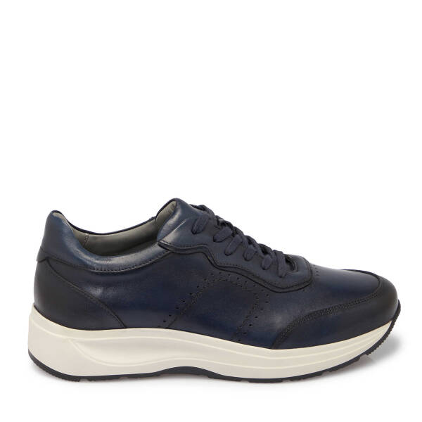 Lacivert Deri Erkek Sneaker - E25S1AY57380-A31 - 3