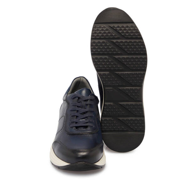 Lacivert Deri Erkek Sneaker - E25S1AY57380-A31 - 4