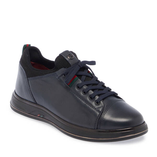 Lacivert Deri Erkek Sneaker - E25S1AY57384-A31 - 1