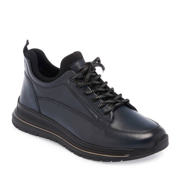 Lacivert Deri Erkek Sneaker - E25S1AY57386-A31 - 1