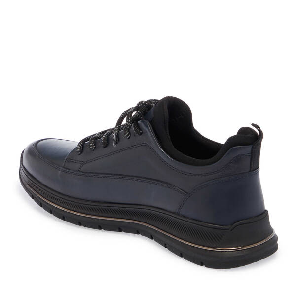 Lacivert Deri Erkek Sneaker - E25S1AY57386-A31 - 2