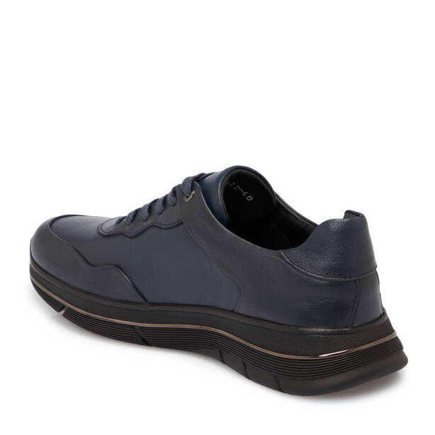 Lacivert Deri Erkek Sneaker - E25S1AY57392-A31 - 2