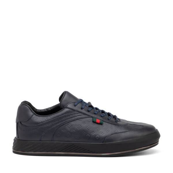 Lacivert Hakiki Deri Erkek Sneaker - E25S1AY57393-A31 - 1