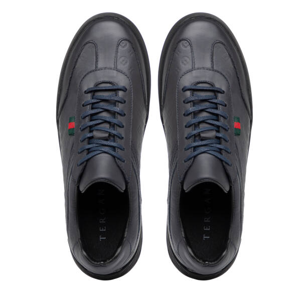 Lacivert Hakiki Deri Erkek Sneaker - E25S1AY57393-A31 - 5