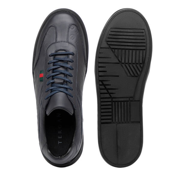 Lacivert Hakiki Deri Erkek Sneaker - E25S1AY57393-A31 - 6