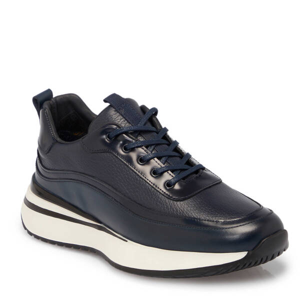 Lacivert Deri Erkek Sneaker - E25S1AY57398-A31 - 1
