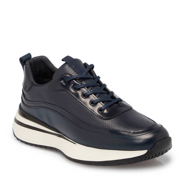 Lacivert Deri Erkek Sneaker - E25S1AY57398-A31 - 1