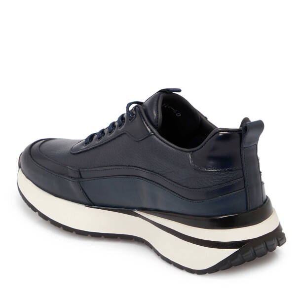 Lacivert Deri Erkek Sneaker - E25S1AY57398-A31 - 2