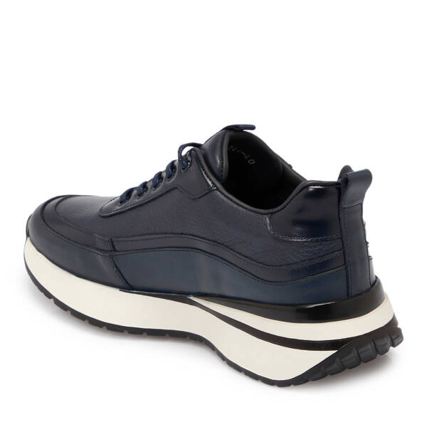 Lacivert Deri Erkek Sneaker - E25S1AY57398-A31 - 2